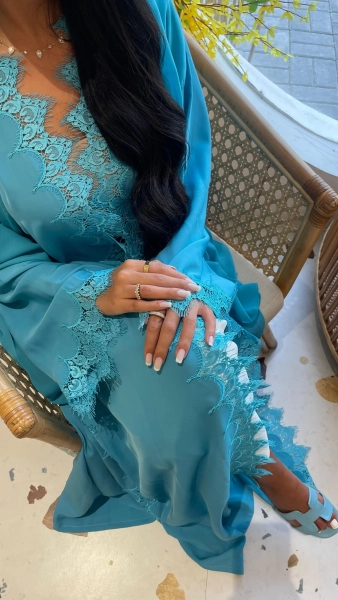 Blue Azure Abaya – lylac boutique