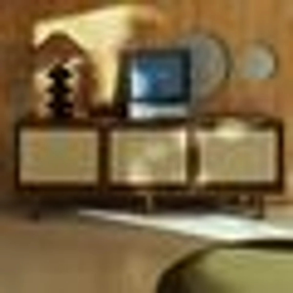 Soller Large Wooden TV Stand | Walnut & Natural