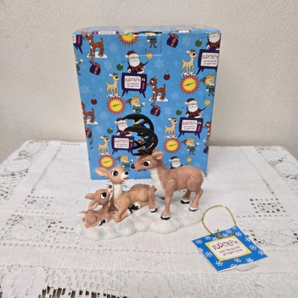 Enesco We'll Call Him Rudolph Deluxe Figurine MIB