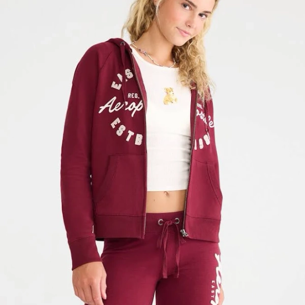 Aeropostale Women's East Coast Full-Zip Hoodie