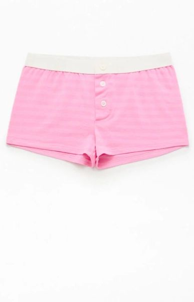 Pink Striped Pajama Boyshorts