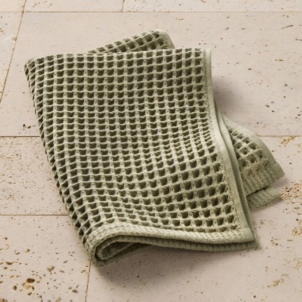 Waffle Hand Towel Olive Sage - Casaluna™