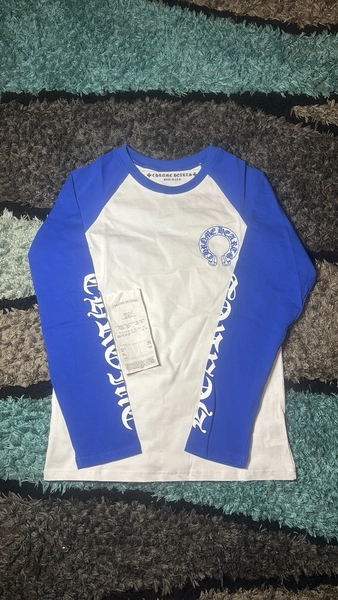 Chrome Hearts Horseshoe Neck Long Sleeve 'White/Blue'