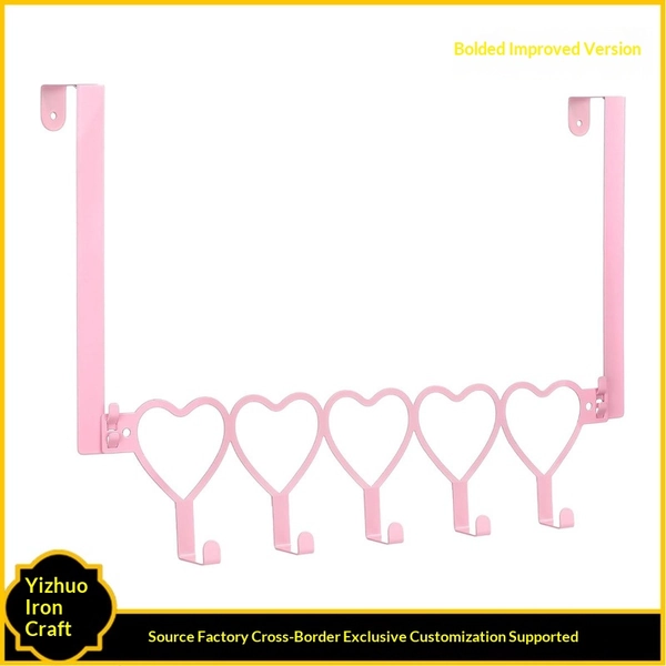 Pink Bow Door Hook Hanger Fashion Simple Style Room Decoration Cute Wall Mounted Towel Clothes Hanger