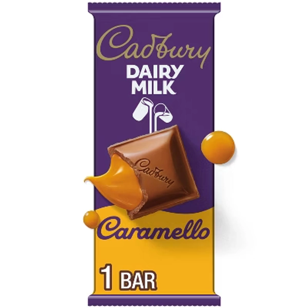 Cadbury Dairy Milk Caramello Milk Chocolate and Caramel Bar Candy - 4oz