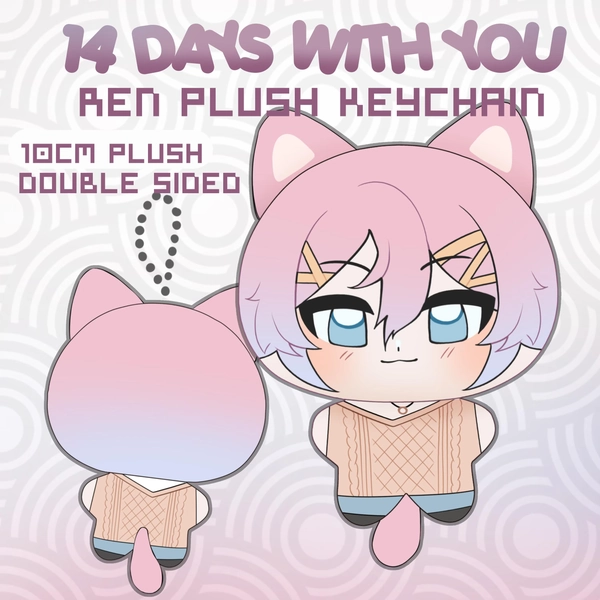 PRE-ORDER (2ND ROUND) 14 Days with You || Ren Cat Plush Charm || 10cm