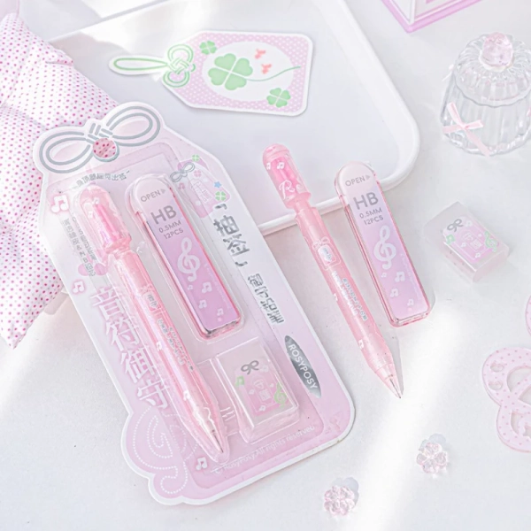 Japanese Omamori Fortune Pencil Set Kawaii Ins Transparent 0.5mm Cute Mechanical Pencil  Aesthetic Study Gift for Students - AliExpress 21