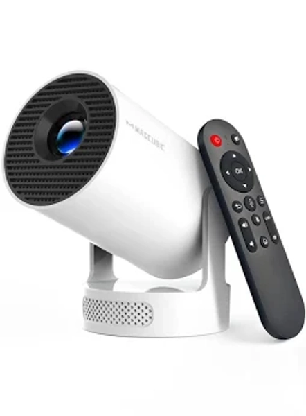Magcubic Mini Projector, 1080P Support Smart Projector with WiFi 6 and Bluetooth 5.4, 5W Soundbase Speaker, Auto Vertical Keystone 180° Rotatable