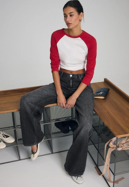 D91 Jean low wide leg