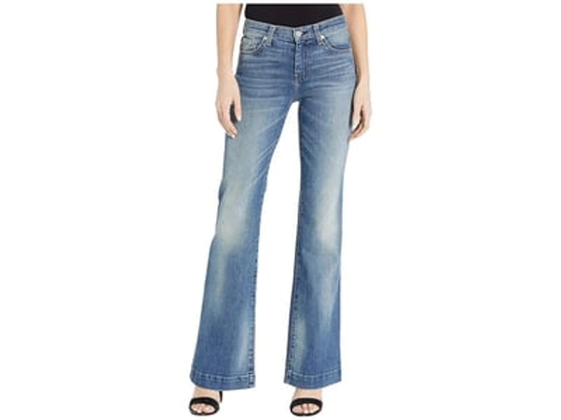 7 For All Mankind Luxe Vintage Dojo in Distressed Authentic Light (Distressed Authentic Light) Women's Jeans