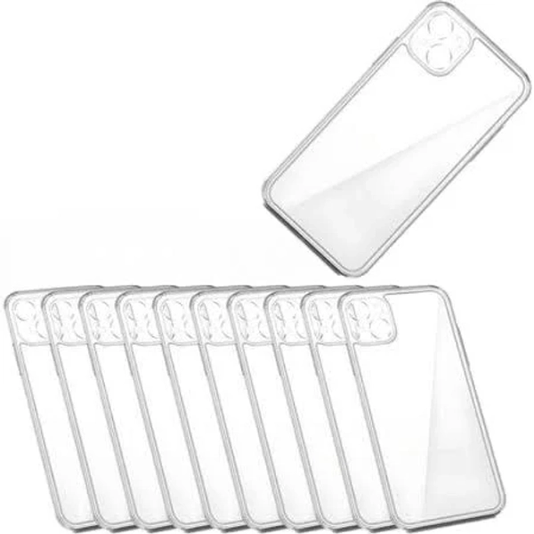 Slfs-diy Phone Junk Case for iPhone, 10 Pack Clear Cases, Crystal Transparent Junk Case Supplies (for iPhone 14/15 Plus), White