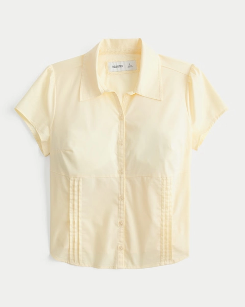 Short-Sleeve Button Front Shirt