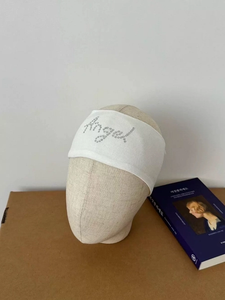 White Angel Crystal Embezzled Headband | Dahyun - TWICE - Fashion Chingu