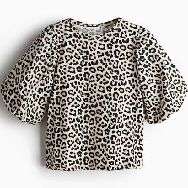 H&M Ladies Balloon-Sleeved Top