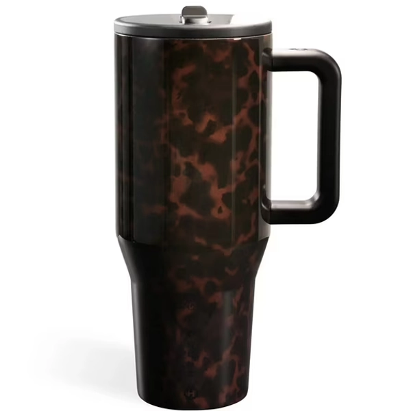 40oz Traveler Tortoise LIMITED EDITION Harmony collab Stainless Steel Travel Mug with Handle, Travel Mug with Lid & Straw, Roomy Hot/Cold Drink Cup