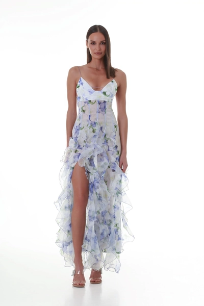 Iris Flower Maxi Dress | Menti Official Shop