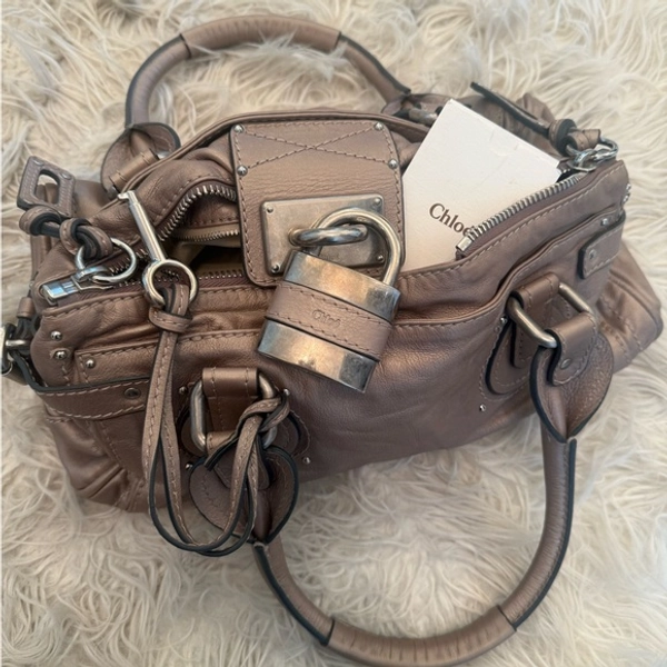Chloe Metallic Brown Shoulder Bag