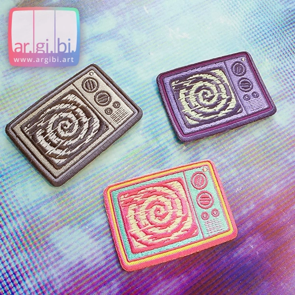 Hypno TV Glow in the Dark Fabric Patch