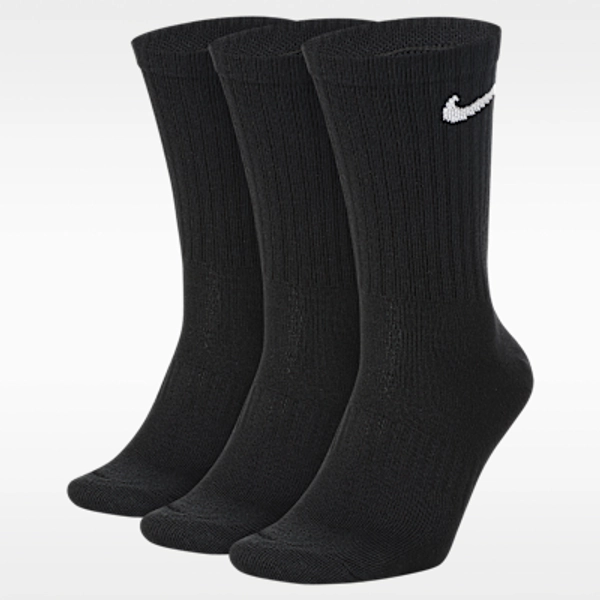 Lekkie skarpety treningowe Nike Everyday (3 pary) - Czerń/Biel - Size S