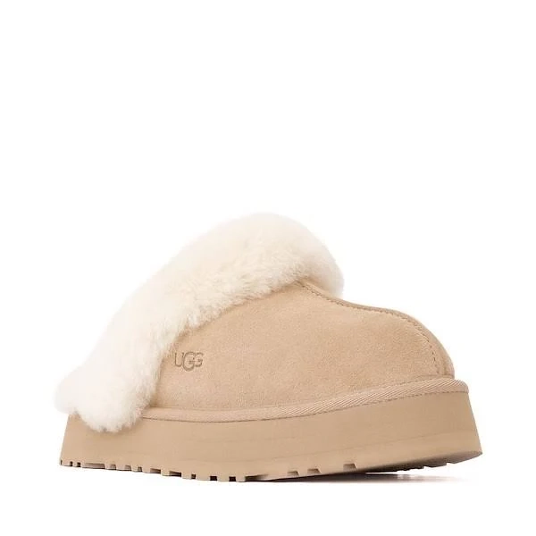 Womens UGG Disquette Platform Clog - Sand - Size 9