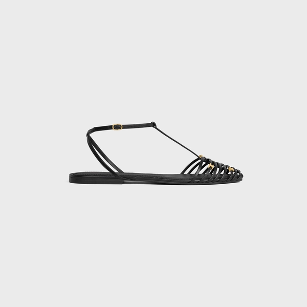 CAGE FLAT SANDAL IN GOATSKIN - | CELINE