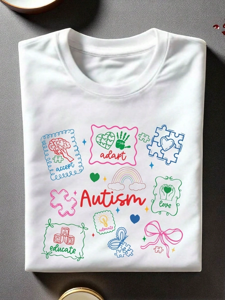 Autism Awareness Shirt, Special Education T-Shirt, Neurodiversity Tee, Autism Acceptance Apparel, Autism Teacher Bow Outfit, Special Needs, GH-535