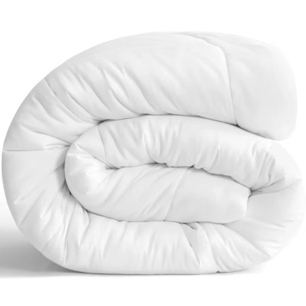 All Season Goose Down Alternative King Duvet Comforter Insert, 104x90 Inches, White - NTBAY