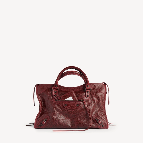 Women's Le City Bag Medium in Berry Red