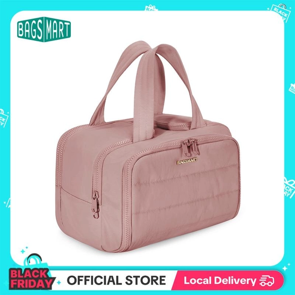 BAGSMART Crush 4-in-1 Puffy Multi-Functional Toiletry Bag for Women – Large Capacity Travel Organizer with 4 Compartments Outdoorfun Makeup Pouch TikTokShopBlackFriday