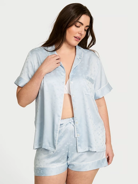 Glazed Satin Short Pajama Set