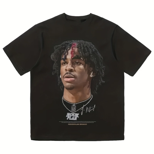 Y2K Retro Basketball Star Graphic T-Shirt for Men And Women - 100% Polyester, Machine Washable, Black Crew Neck Regular Fit Casual Sportswear, Featuring Random Digital Prints, Suitable for All Seasons, Durable And Lightweight, Vintage Style