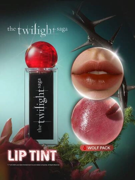The Twilight Saga X SHEGLAM Immortality Lip Tint-Wolf Pack Brand Beauty Makeup Face Paint Cosmetic For Women Girls Perfect For Winter Ideal For Y2K Fancy Fashion Suitable For Birthday Christmas Gift Party Ready Best Color