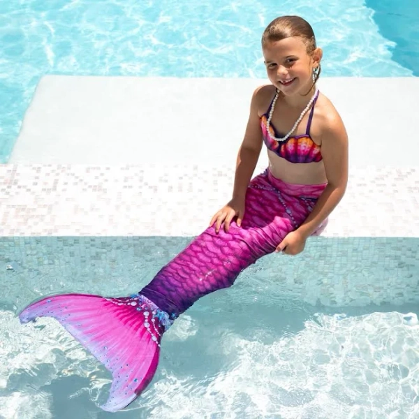 New Pink Fantasy Starter Mermaid Tail with Monofin Youth Large-XLarge