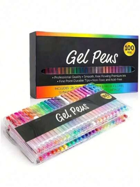 12/18/36/48/60PCS Neutral Pens Unique Colors (No Repetition) Adult Coloring Book Set Drawing Box, Coloring, Doodle Color Creative Manual Colors, Perfect For Drawing, Painting Christmas, Christmas Gifts, New Year Gifts School Supplies, School Essentials, Return To School, School Supplies, Return To School Supplies, Return To School Supplies