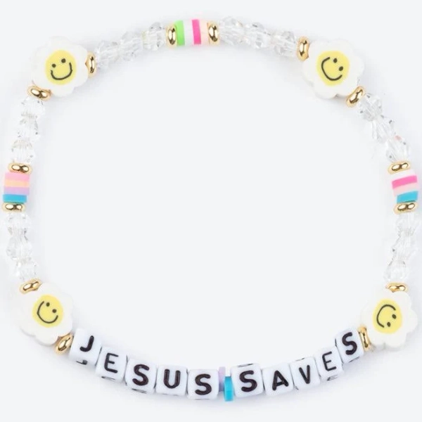 Elevated Faith Jesus Saves Letter Bracelet