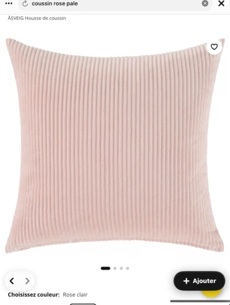 ÅSVEIG Housse de coussin - rose clair 50x50 cm