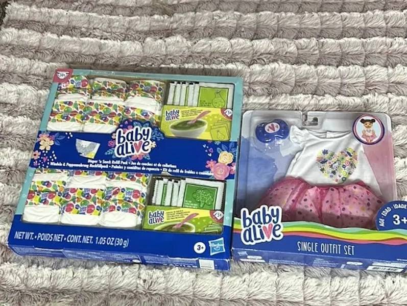Baby Alive Accessories Single Outfit Set And Diaper N Snack Refill