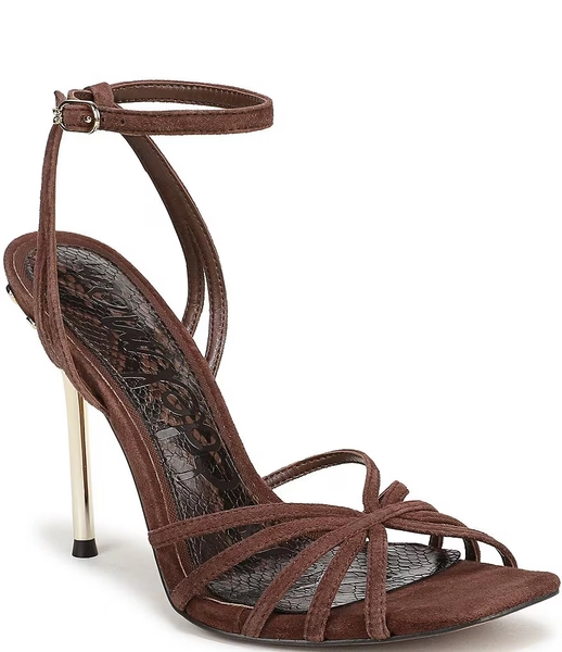 Sam Edelman Lili Suede Ankle Strap Stiletto Dress Sandals