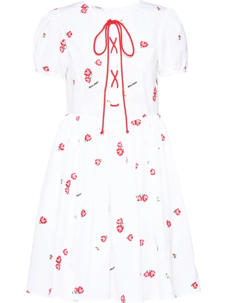 Miu Miu robe en popeline à broderies | 44