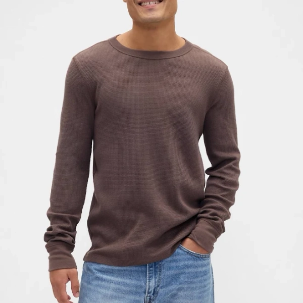 Gap Men's Waffle-Knit Crewneck T-Shirt