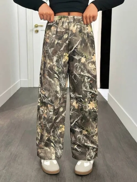 SHEIN Girls' Drawstring Waist Sweatpants