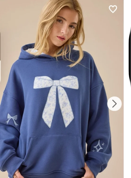 Floral Bow Graphic Hoodie