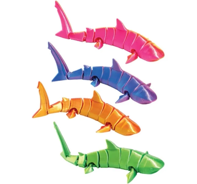288 pieces 3d Printed Shark Fidget Toy 12/box - Animal Reptiles