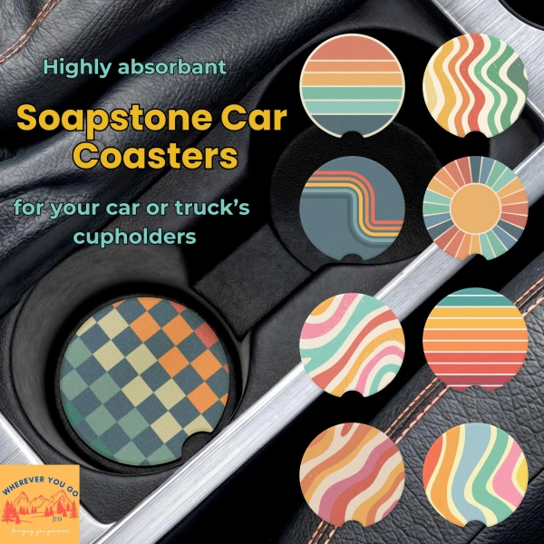 Soapstone Car Coasters