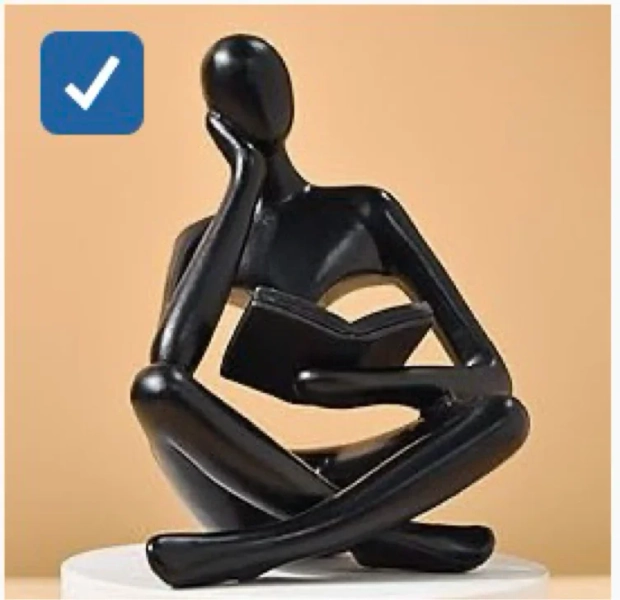 Amazon.com: UTTCMK Abstract Art Thinker Statue - Reading Thinker Sculpture Figurine, Modern Home Decoration for Living Room Office Shelves Coffee Table Desk Decor (Black) : Home & Kitchen