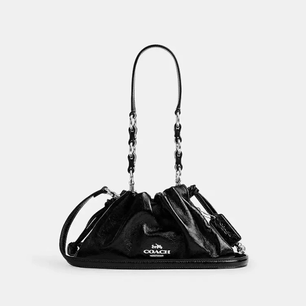Silver/Black Faye Shoulder Bag