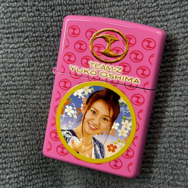 Zippo AKB48 Team-Z Yuko Oshima Pink Matte Lighter | Japan Import | Snows Mini - Importing Japan to the UK