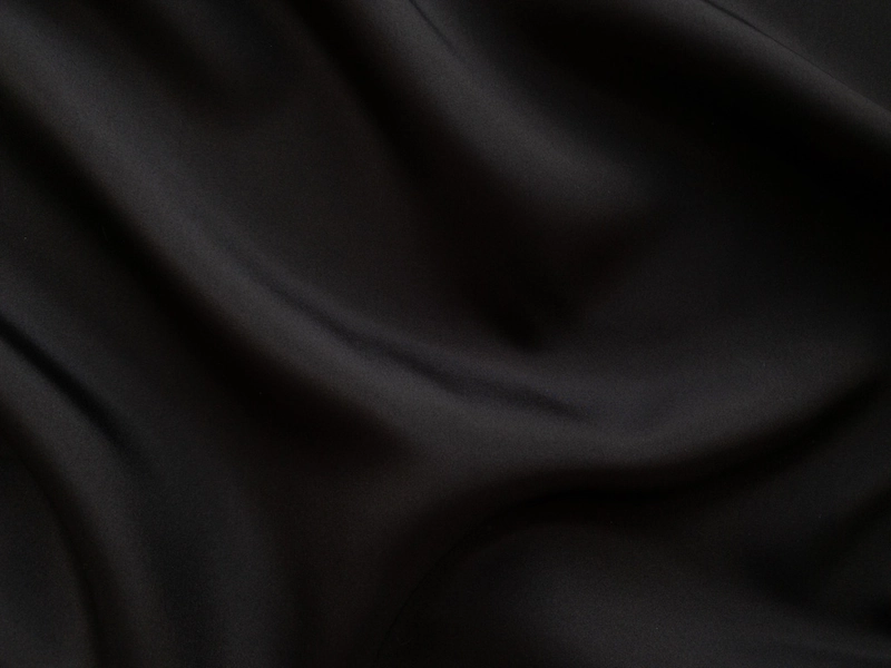 New York Designer Deadstock - Silk Habotai - Jet Black