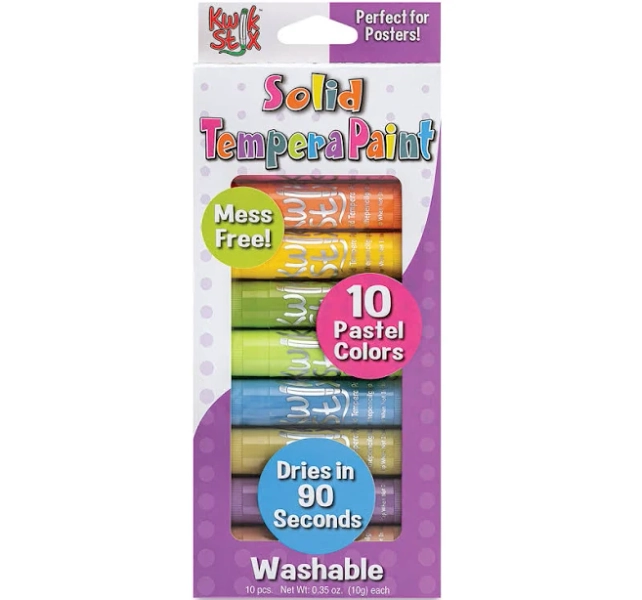 KWIK STIX Tempera Paint Pastel Tones 10 Colors