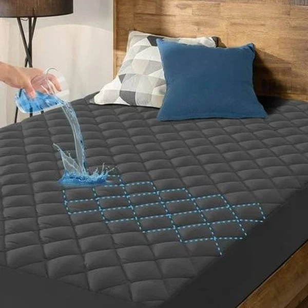 hoey Size Waterproof Mattress Pad Protector Breathable Quilted Mattress Cover Noiseless Waterproof Fitted Sheet Mattress Topper Up to 21 inch Deep